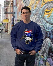 Load image into Gallery viewer, Eagle Giant Scratch USA Flag Gift For Women Sweatshirt