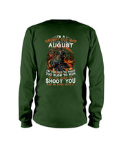 Load image into Gallery viewer, August Grumpy Old Man Will Just Shoot You For Birthday Gift Unisex Long Sleeve