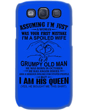 Load image into Gallery viewer, A Spoiled Wife Of An October Grumpy Old Man Birthday Meaningful Gift Phone case
