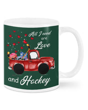 Load image into Gallery viewer, All I Need Are Love And Hockey Gift For Hockey Players Mug