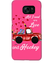 Load image into Gallery viewer, All I Need Are Love And Hockey Gift For Hockey Players Phone case