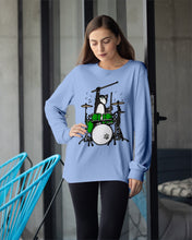 Load image into Gallery viewer, Funny Cat Playing Drums Great Gift For Cat Lovers Unisex Long Sleeve
