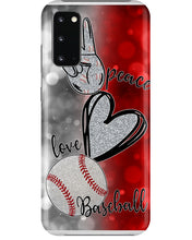 Load image into Gallery viewer, Baseball Peaceful Love Gift For Baseball Lovers Phone case