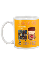 Load image into Gallery viewer, Librarian Powered By Coffee Custom Design For Book Lovers Mug