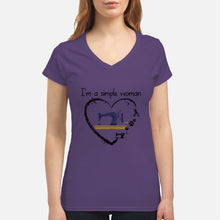 Load image into Gallery viewer, Sewing I'm A Simple Woman Gift For Women Ladies V-Neck