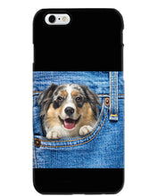 Load image into Gallery viewer, Australian Shepherd In Denim Pocket Gift For Dog Lovers Phone case