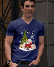 Load image into Gallery viewer, Funny Golden Retrievers Sleep In Red Boots Gift For Dog Lovers Guys V-Neck