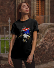 Load image into Gallery viewer, Eagle Giant Scratch USA Flag Gift For Women Guys Tee