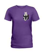 Load image into Gallery viewer, Cat In Your Front Pocket Great Gift For Cat Lovers Ladies Tee