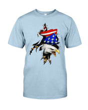 Load image into Gallery viewer, Eagle Giant Scratch USA Flag Gift For Women Guys Tee