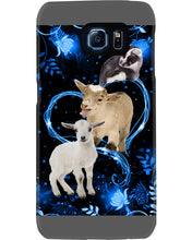 Load image into Gallery viewer, Lovely Phone Case Twinkling Blue Heart Gift For Goat Lovers Phone case