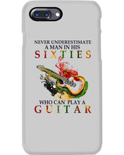 Load image into Gallery viewer, Never Underestimate A 60 Year Old Man Can Play A Guitar Phone case