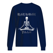 Load image into Gallery viewer, Yoga Iron Skeleton Dark Blue Background Gift For Men Sweatshirt