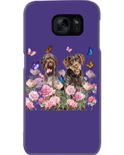 Load image into Gallery viewer, German Wirehaired Pointer With Peonies Gift For Dog Lovers Phone case
