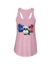Load image into Gallery viewer, Lovely Phone Case Three Owl With US Flag Gift For Owl Lovers Ladies Flowy Tank