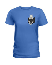 Load image into Gallery viewer, Cat In Your Front Pocket Great Gift For Cat Lovers Ladies Tee