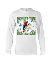 Load image into Gallery viewer, Scarlet Macaw With Butterflies I Am Always With You Gift For Lover Unisex Long Sleeve