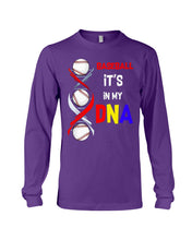 Load image into Gallery viewer, Baseball Be My DNA Gift For Sport Lovers Unisex Long Sleeve