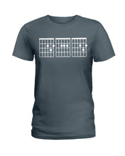 Load image into Gallery viewer, Vintage Funny Guitar Chords Custom Gift For Guitar Lovers Ladies Tee