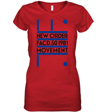 Load image into Gallery viewer, New Order Facd 501981 Movement Simple Unique Custom Design Ladies V-Neck