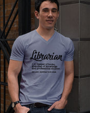 Load image into Gallery viewer, Librarian Keeper Of Books Guardian Of Knowledge Custom Gift For Librarian Guys V-Neck