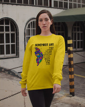 Load image into Gallery viewer, Birthday Gift For November Girl They Whispered To Her You Cannot Withstand The Storm Unisex Long Sleeve