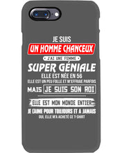 Load image into Gallery viewer, Je Suis Un Homme Chanceux J'ai Line Femme Custom Design Je Suis Son Roi Phone case