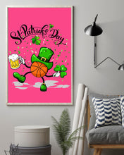 Load image into Gallery viewer, Basketball Saint Patrick's Day Gift For Basketball Lovers Vertical Poster