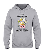 Load image into Gallery viewer, Medical Assistant Loves Dogs And Has Tattoos Gift For Dog Lovers Hoodie