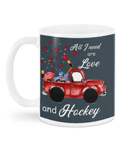 Load image into Gallery viewer, All I Need Are Love And Hockey Gift For Hockey Players Mug