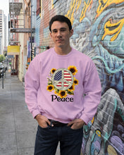Load image into Gallery viewer, Peace Sign Sunflower Birthday Gift For Girls Sweatshirt