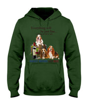 Load image into Gallery viewer, Everything Will Be Just Fine As Long As There Are Basset Hound And Wine Gift For Dog Lovers Hoodie