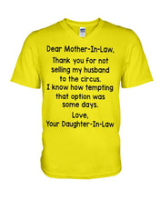 Load image into Gallery viewer, Daughter In Law Gift For Mother In Law I Know How Tempting That Option Was Some Days Guys V-Neck