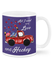 Load image into Gallery viewer, All I Need Are Love And Hockey Gift For Hockey Players Mug