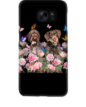 Load image into Gallery viewer, German Wirehaired Pointer With Peonies Gift For Dog Lovers Phone case