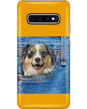 Load image into Gallery viewer, Australian Shepherd In Denim Pocket Gift For Dog Lovers Phone case
