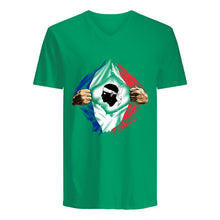 Load image into Gallery viewer, Corse Super Hero Flag Patriot Gift For Men Guys V-Neck