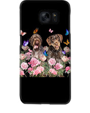 Load image into Gallery viewer, German Wirehaired Pointer With Peonies Gift For Dog Lovers Phone case