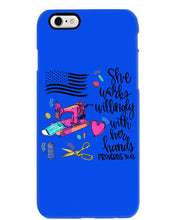 Load image into Gallery viewer, She Works Willingly With Her Hands Gift For Sew Lovers Phone case