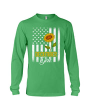 Load image into Gallery viewer, Birthday Gift For December Girl With Sunflower American Flag Retro Vintage Unisex Long Sleeve