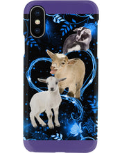 Load image into Gallery viewer, Lovely Phone Case Twinkling Blue Heart Gift For Goat Lovers Phone case
