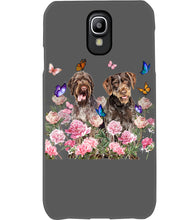 Load image into Gallery viewer, German Wirehaired Pointer With Peonies Gift For Dog Lovers Phone case