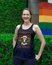 Load image into Gallery viewer, Merry Catmas Cute Funny Gifts Ladies Flowy Tank