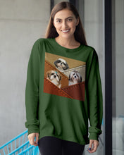 Load image into Gallery viewer, Three Cute Shih Tzu In Bag Gift For Dog Lovers Unisex Long Sleeve