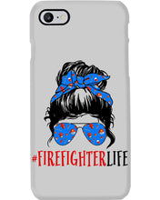 Load image into Gallery viewer, Firefighter Make You Life Safe Lady With Blue Ribbonhead Gift For Women Phone case