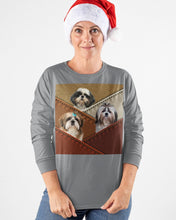 Load image into Gallery viewer, Three Cute Shih Tzu In Bag Gift For Dog Lovers Unisex Long Sleeve