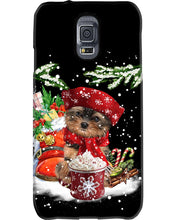 Load image into Gallery viewer, Yorkshire Terrier Loves Drinking Hot Latte Gift For Dog Lovers Phone case