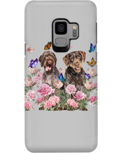 Load image into Gallery viewer, German Wirehaired Pointer With Peonies Gift For Dog Lovers Phone case
