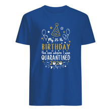 Load image into Gallery viewer, Vintage Funny My 45th Birthday The One Where I Was Quarantined Guys Tee