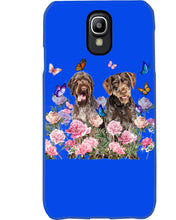 Load image into Gallery viewer, German Wirehaired Pointer With Peonies Gift For Dog Lovers Phone case